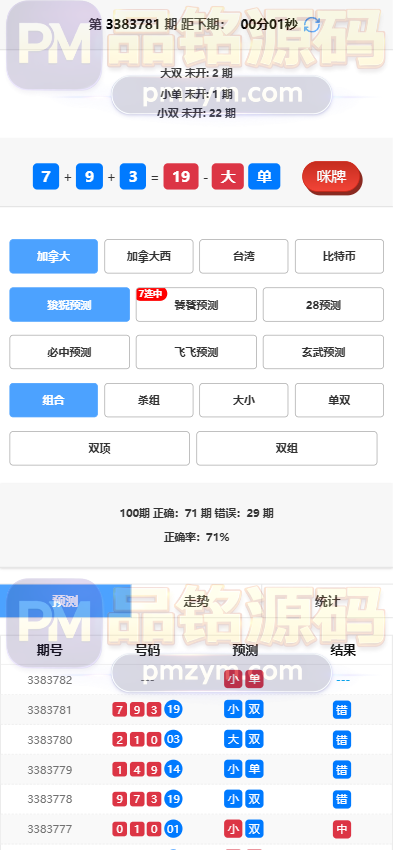 加拿大28预测源码 | 彩票预测源码·28彩票开奖网源码·加拿大28走势图·附带视频搭建教程