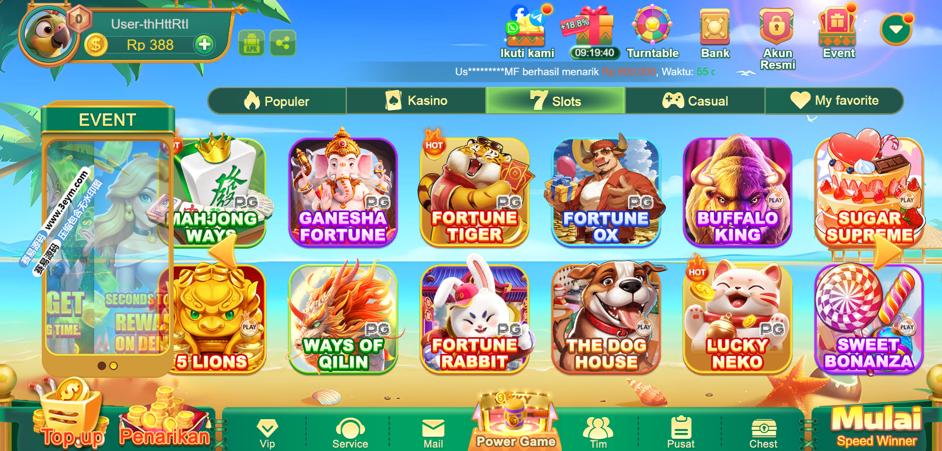 Slots游戏源码海外版 | App·英文老虎机电玩系统·H5三端同步海外棋牌老虎机源码