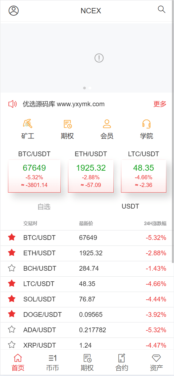 全可商用开源交易平台系统/币币交易区期权交易/永续合约/跟单