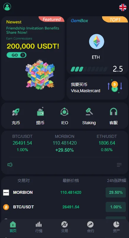 版国际化交易平台系统 | 秒永续合约 IEO认购 | 支持二次开发