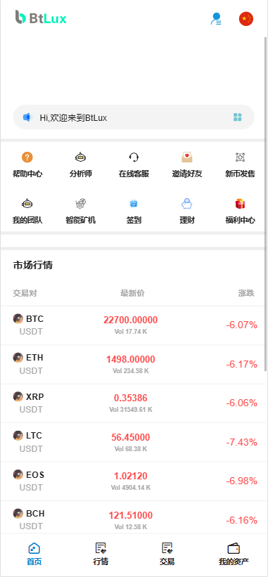 Btlux交易系统源码 | 币币交易区秒永续合约 锁仓功能抵押